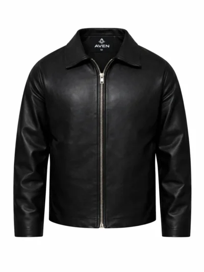 Black leather jacket