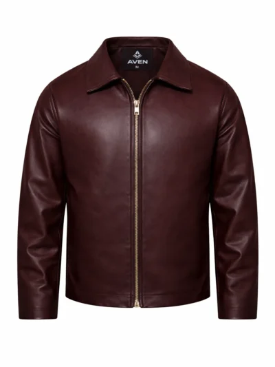 Classic Burgundy Leather jacket